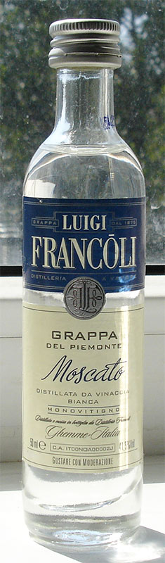 «Luigi Francoli Grappa Del Piemonte Moscato»